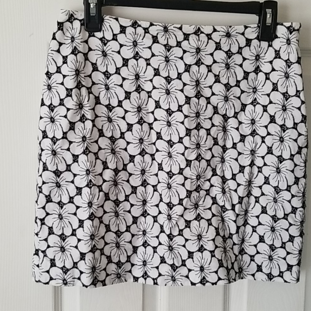 White and black skirt